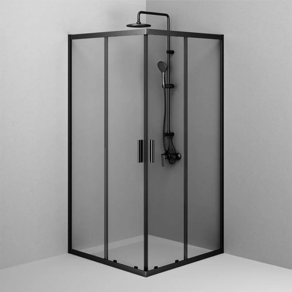 Душевой уголок (100х100) Am.Pm Gem W90G-403-100100-BT черный матовый