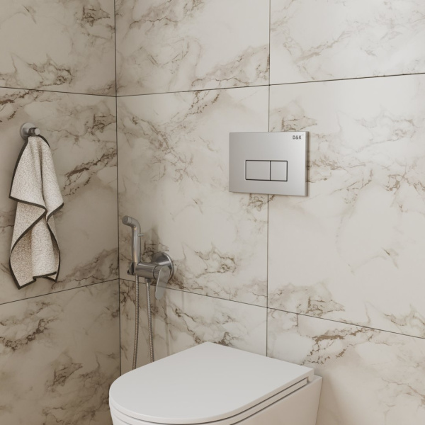 Клавиша смыва D&K Rhein DB1499002 хром матовый