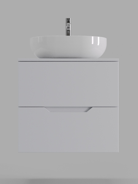 Тумба с раковиной подвесная 60 см Orange Line Li-60TuwMDF+B05-480W белый