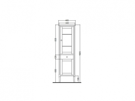 Пенал напольный Kerasan Retro 731540-dx цвет noce орех