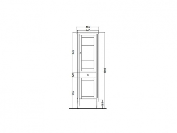 Шкаф-пенал Kerasan Retro 731540-dx noce