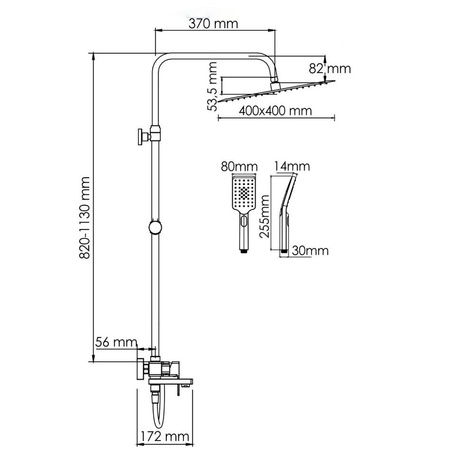 Душевая система WasserKraft SK17701CH