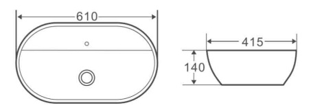 Накладная раковина (61,5х41) BelBagno BB1346