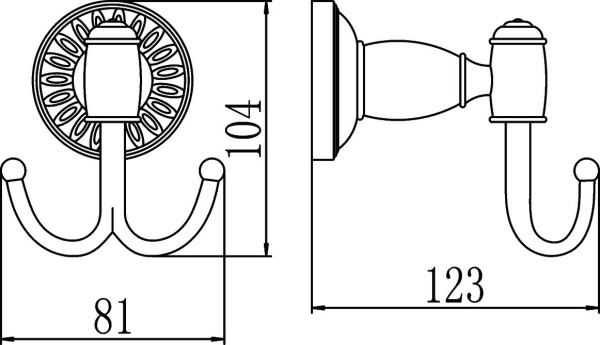 Крючок одинарный Savol S-006654H