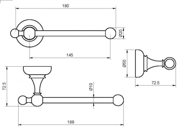 Держатель туалетной бумаги Cezares Aphrodite APHRODITE-TH04-02-Sw