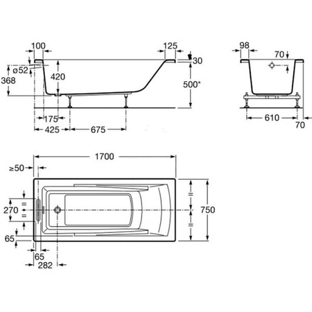 Фронтальная панель Roca BeCool 259819000
