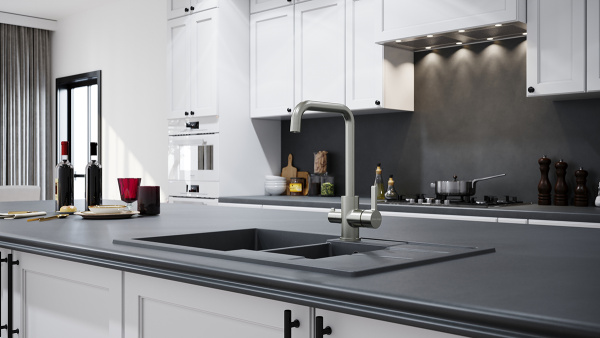 Смеситель для кухни с подключением к фильтру  Paulmark Logas Lo213021-NI