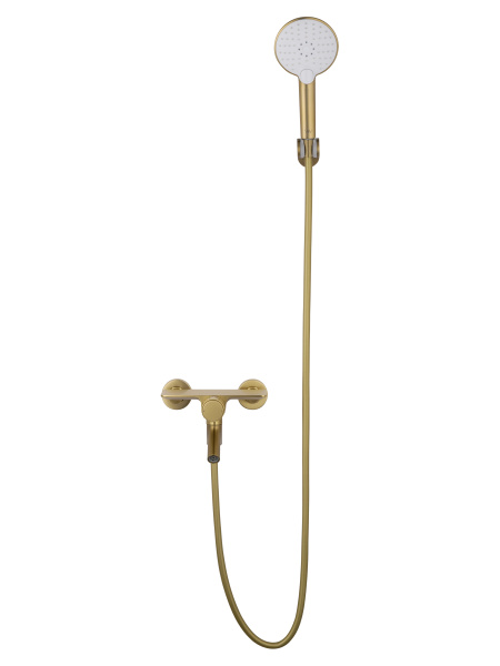 Смеситель для ванны с душем WONZON & WOGHAND CLICK, брашированное золото WW-FE05L221- BG