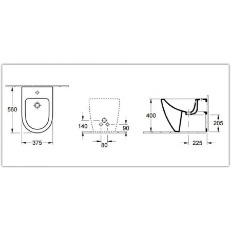 Биде напольное Villeroy&Boch Subway 2.0 54010001