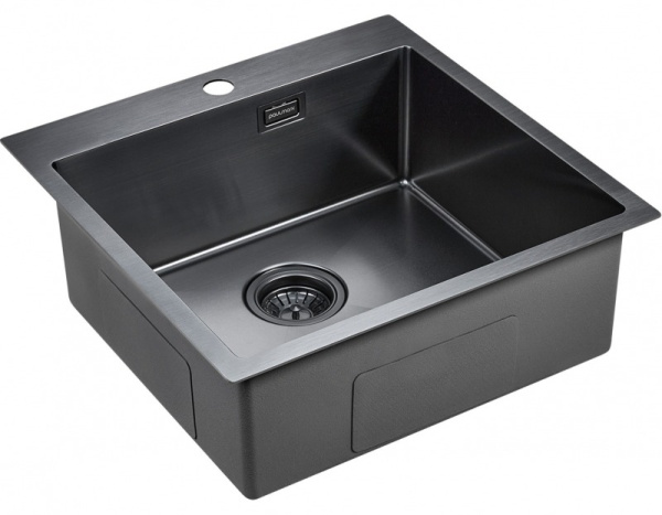 Кухонная мойка Paulmark Velten PM905151-GM вороненая сталь