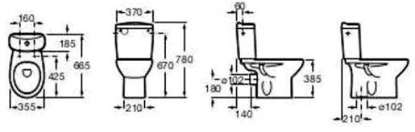 Унитаз напольный Roca Victoria 7.3423.9.900.0