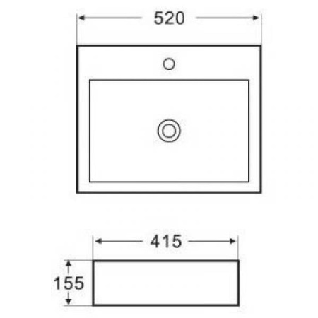 Раковина подвесная (52х41) Melana 7033-805