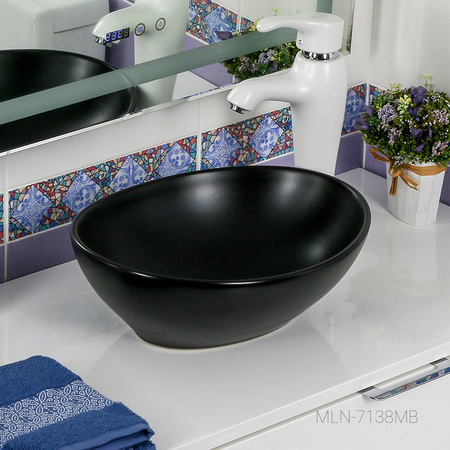 Раковина Jorno Melana MLN-7138MB (матовая черная)