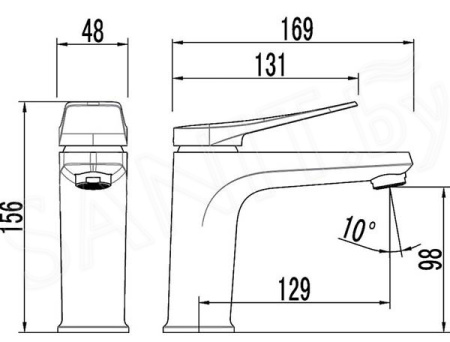 Смеситель для раковины Lemark Bronx (LM3706BL)