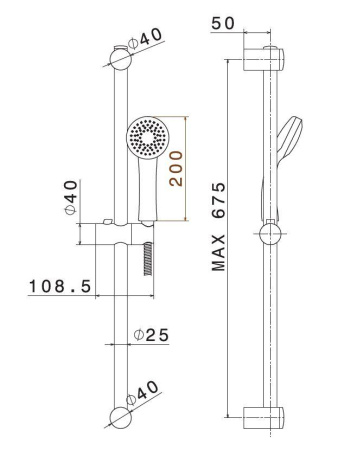 Душевой гарнитур Kerama Marazzi Piano 69356KM.21.018