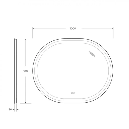 Зеркало (100х80) Cezares CZR-SPC-GIUBILEO-1000-800-TCH-WARM