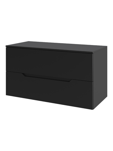 Тумба подвесная 100 столешница МДФ Orange Line Li-100TubMDF матовый черный