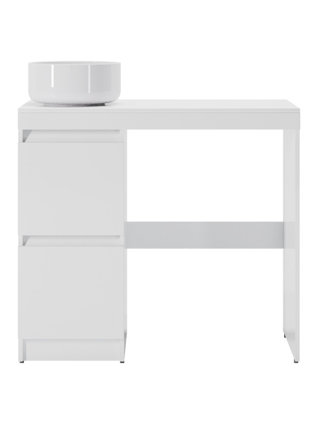 Тумба напольная под стиральную машину с раковиной Orange Sistema STM-100TUW+B07-345W белый