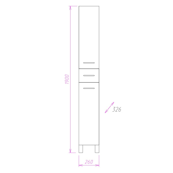 Пенал напольный Onika Модерн 26 402605