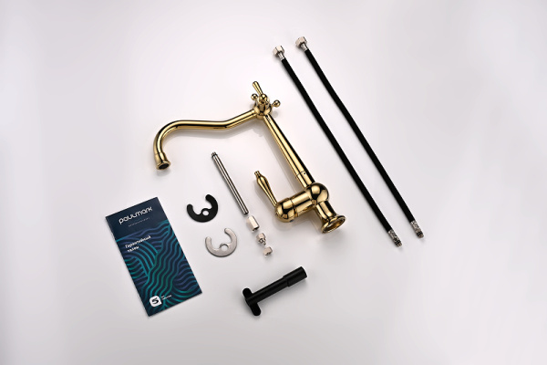 Смеситель для кухни с подключением к фильтру  Paulmark  Retro Re213226-G