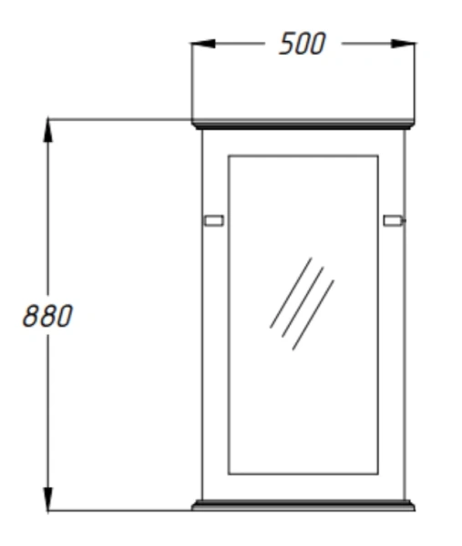 Зеркало Opadiris Палермо 50 Z0000008544 светлый орех