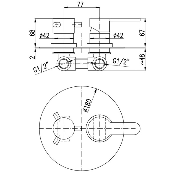 Смеситель встариваемый для ванны Rav Slezak Zambezi ZA086K