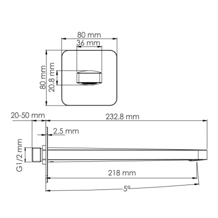 Излив для ванны WasserKRAFT A279