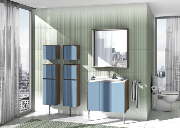 Тумба под раковину Акватон Фабиа 65 (голубой/ясень) 1A159501FBAB0