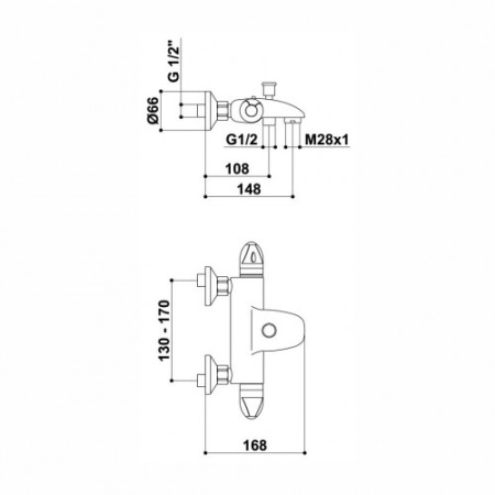 Термостат для ванны ESKO Mikros T3054