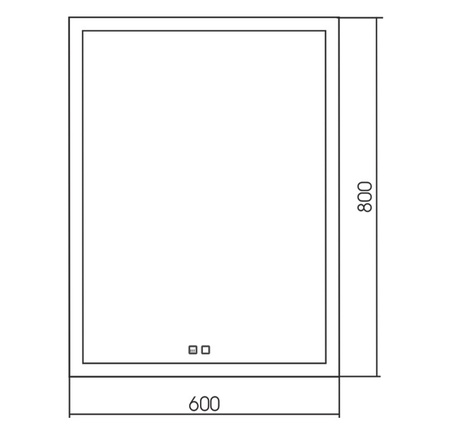 Зеркало (80х60) Silver Mirrors Гуверт LED-00002258