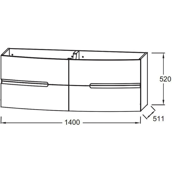 Тумба под раковину Jacob Delafon Nona 140 EB1891RU-G1C