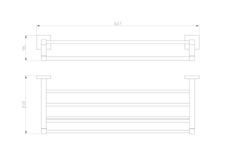 Полотенцедержатель с полкой WONZON & WOGHAND POLO, хром WW-8981