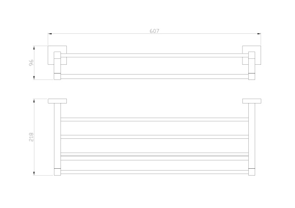 Полотенцедержатель с полкой WONZON & WOGHAND POLO, темное золото WW-8981-DG