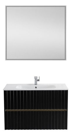 База под раковину Art&Max Еlegant AM-ELEGANT-900-2C-SO-NM-LED Черный матовый