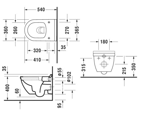 Унитаз Duravit Starck 3 252709 00 00