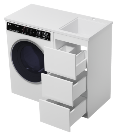 Тумба под стиральную машину Brevita Grafit 40 GRA-01040-023Я