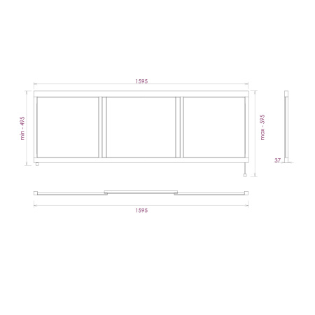 Экран под ванну Onika Одио 160 516005