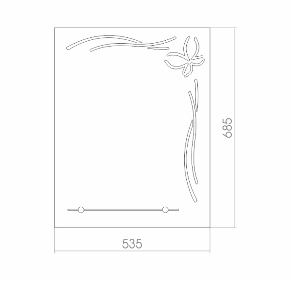 Зеркало (54х69) Silver Mirrors  Альтаир 00000003