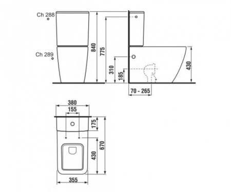 Унитаз без бачка JIKA PURE 8244260000001