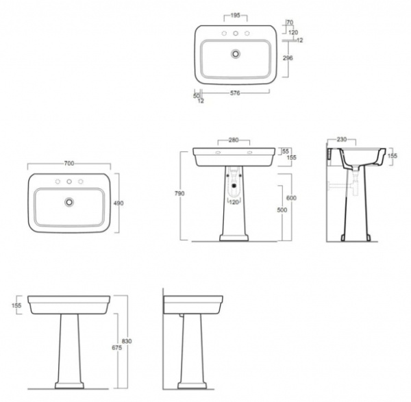 Пьедестал для раковины Simas Evolution EVO03bi