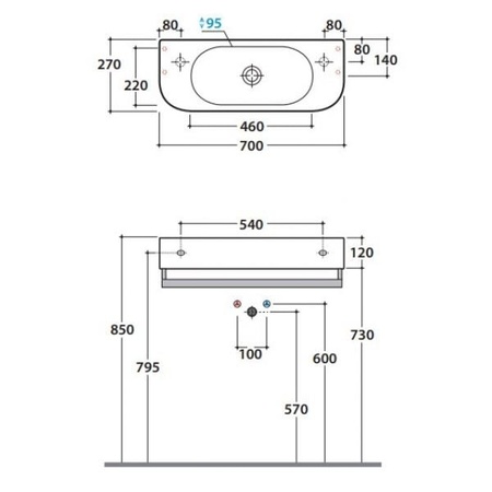 Полотенцедержатель для раковины Globo Forty3 PC7027cr