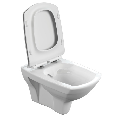 Подвесной унитаз безободковый Cersanit CARINA XL Clean On DPL EO slim S-MZ-CARINA-XL-COn-S-DL-w