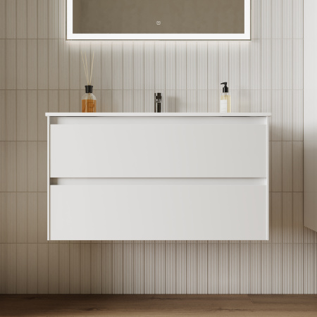 Тумба под раковину Sancos  Cento CN90W белый глянец