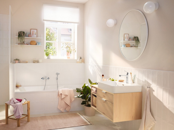 Смеситель для ванны однорычажный 2 режима расхода воды Hansgrohe Rebris S 72443000 хром