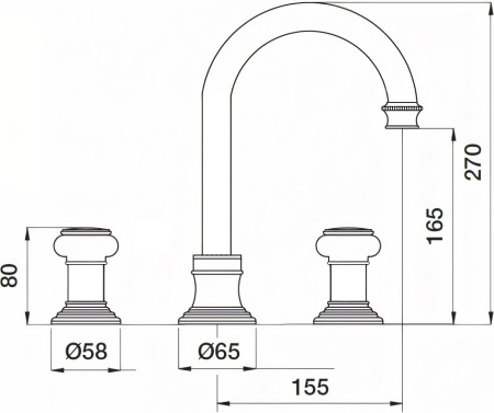 Смеситель для раковины Cezares APHRODITE-BLS2-A-01-Sw