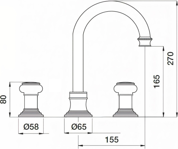 Смеситель для раковины Cezares APHRODITE-BLS2-A-01-Sw Смеситель для раковины Cezares APHRODITE-BLS2-A-01-Sw