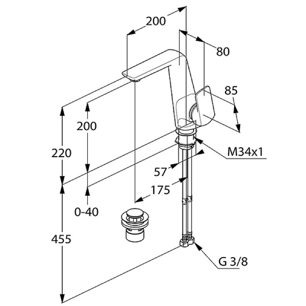 Смеситель для раковины Kludi Ameo 410250575