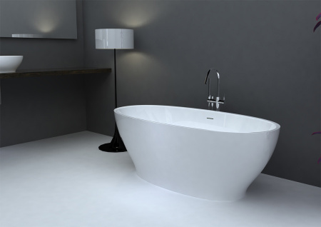 Акриловая ванна (165х80) ABBER AB9207 без гидромассажа, белый