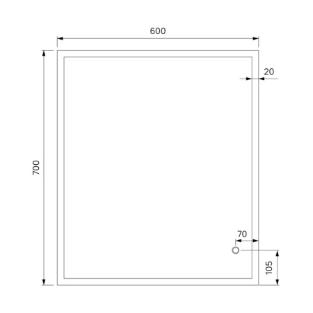 Зеркало IDDIS Brick 60 см (BRI6000i98)