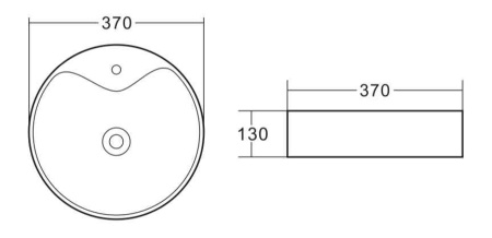 Накладная раковина (37х37) BelBagno BB1400